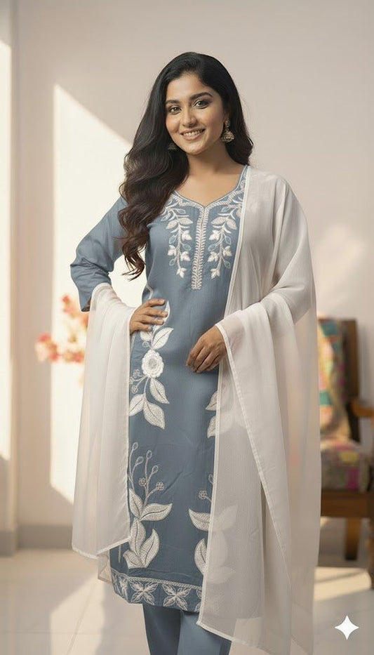 Stunning Pink Embroidery Kurti Set | Womenās Ethnic Wear - Breakup Clothes