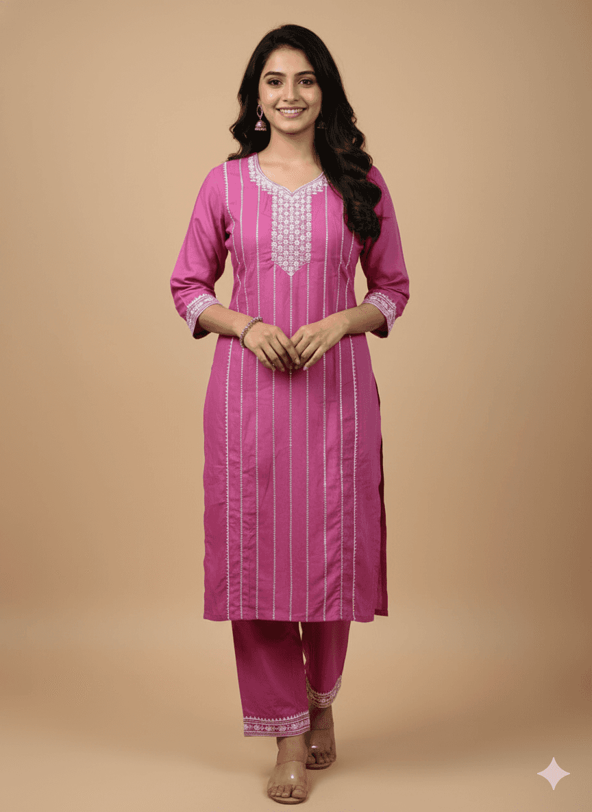 Puple Cotton Kurti for Women – Party Wear & Casual