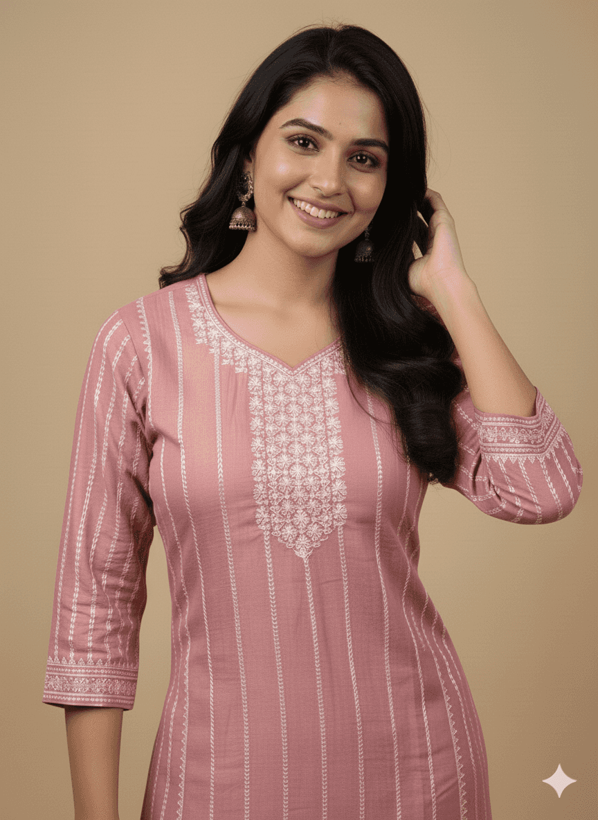 Puple Cotton Kurti for Women – Party Wear & Casual