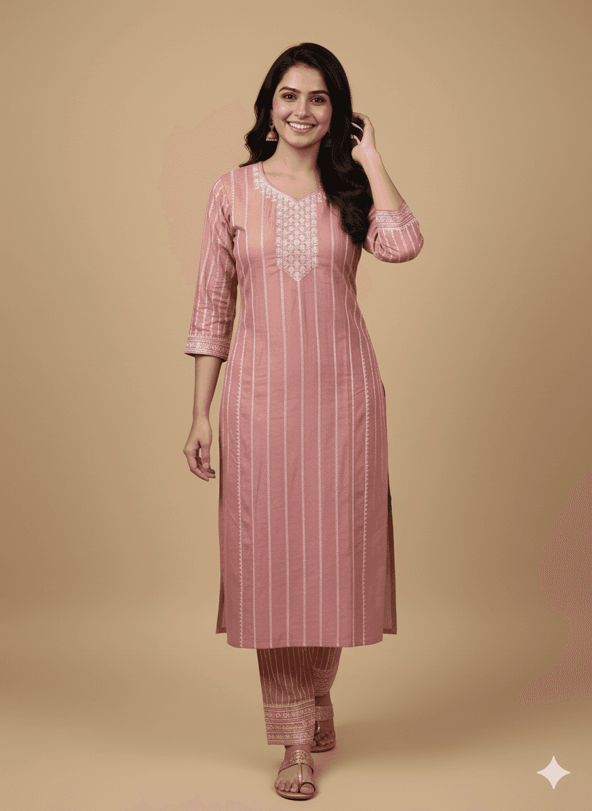 Puple Cotton Kurti for Women – Party Wear & Casual