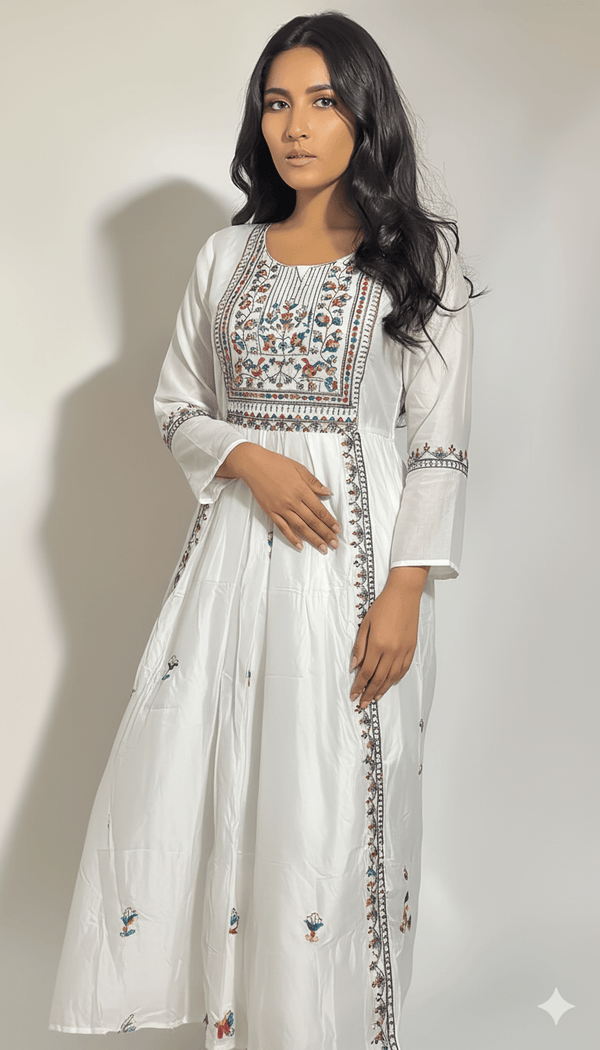 Black Embroidered Kurti Pant Dupatta Set for Women | Premium Festive Traditional Ethnic Wear - Breakup Clothes