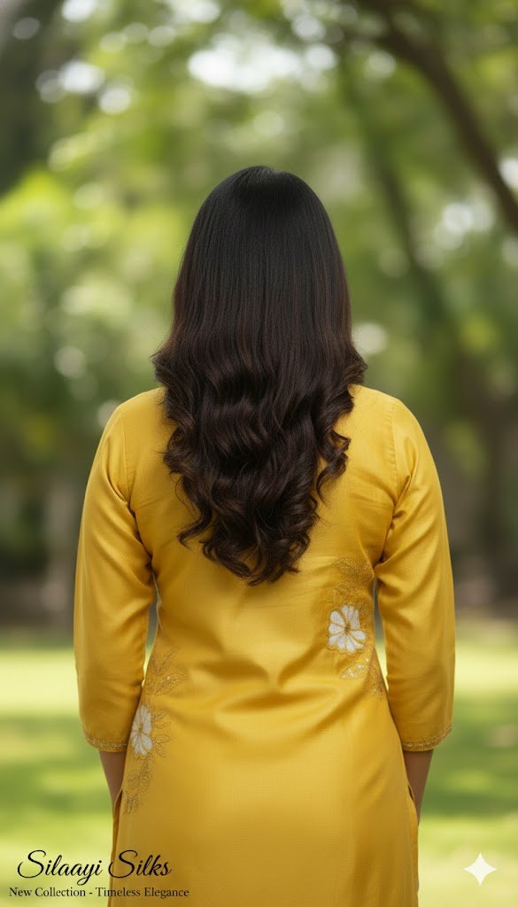 Mustard Floral Printed Cotton Kurti for Women | Stylish Daily Wear Long Straight Kurta - Mustard Kurti - Breakup Clothes