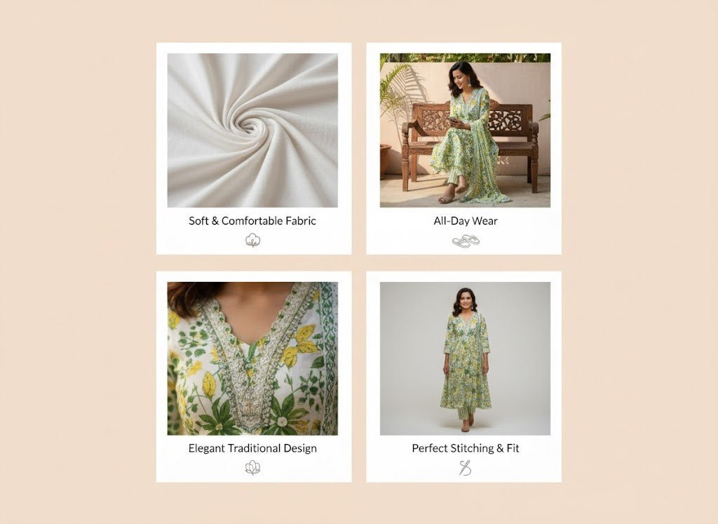 Pink Floral Printed Kurti Pant Dupatta Set for Women | Elegant Cotton Daily & Festive Ethnic Wear - Pink Floral Kurti - Breakup Clothes