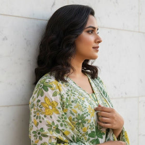 Pink Floral Printed Kurti Pant Dupatta Set for Women | Elegant Cotton Daily & Festive Ethnic Wear - Pink Floral Kurti - Breakup Clothes