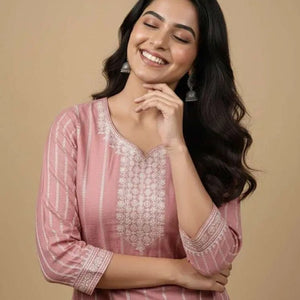 Puple Cotton Kurti for Women – Party Wear & Casual - Breakup Clothes