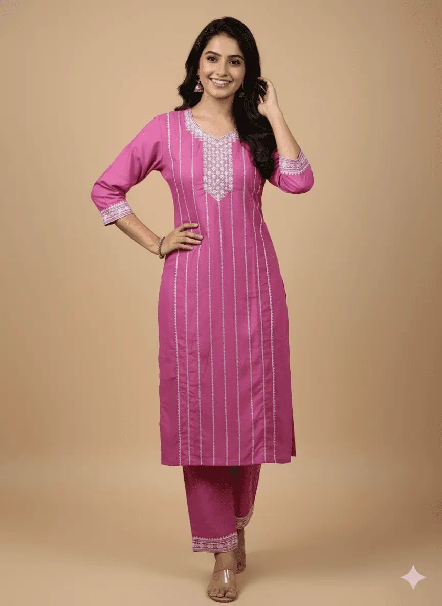 Puple Cotton Kurti for Women – Party Wear & Casual - Breakup Clothes