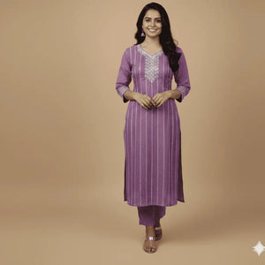 Puple Cotton Kurti for Women – Party Wear & Casual - Breakup Clothes