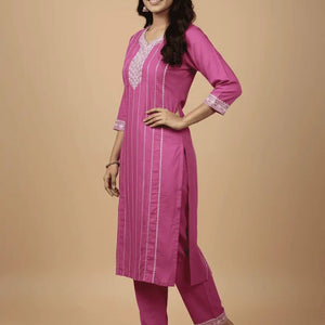 Puple Cotton Kurti for Women – Party Wear & Casual - Breakup Clothes