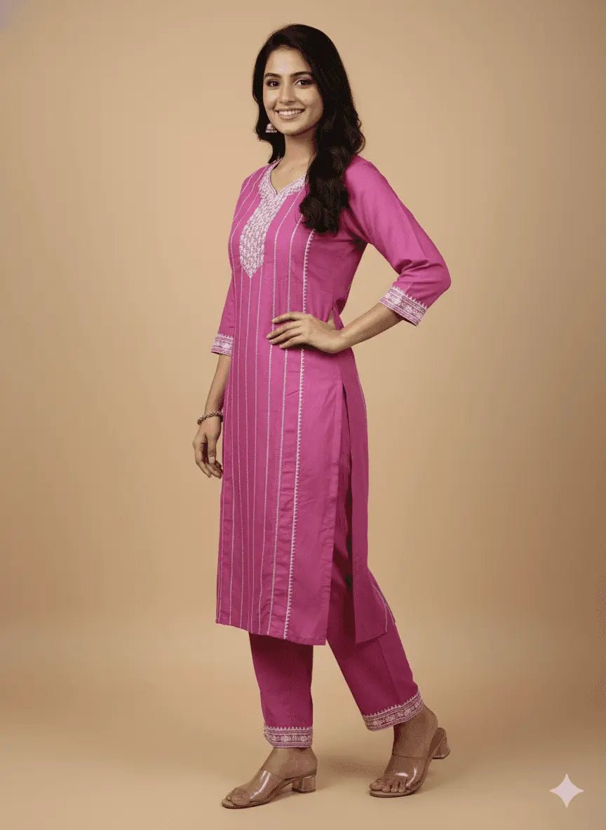 Puple Cotton Kurti for Women – Party Wear & Casual - Breakup Clothes