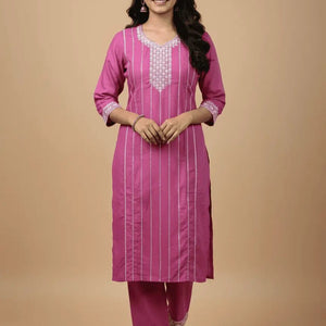 Puple Cotton Kurti for Women – Party Wear & Casual - Breakup Clothes