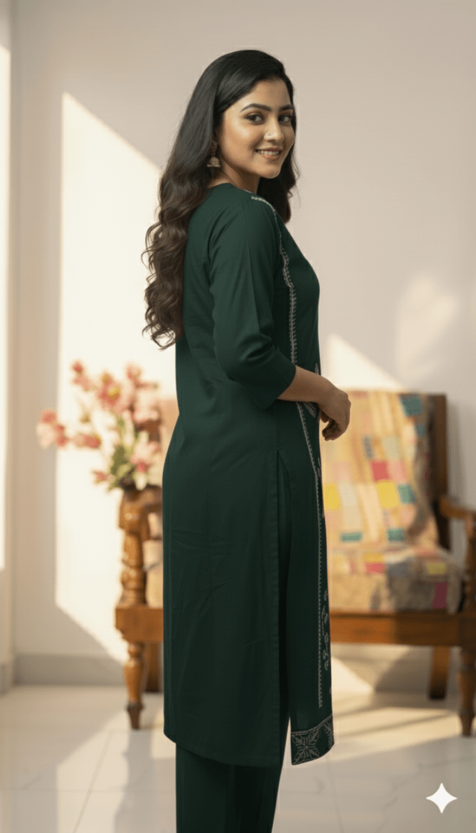 Stunning Pink Embroidery Kurti Set | Women’s Ethnic Wear - Breakup Clothes