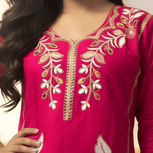 Stunning Pink Embroidery Kurti Set | Women’s Ethnic Wear - Breakup Clothes