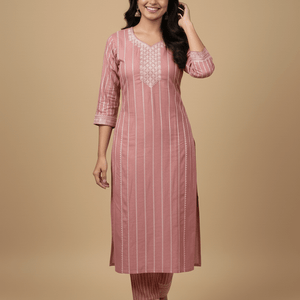 Teal Embroidered Cotton Kurti for Women | Elegant Daily & Office Wear - teal kurti - Breakup Clothes