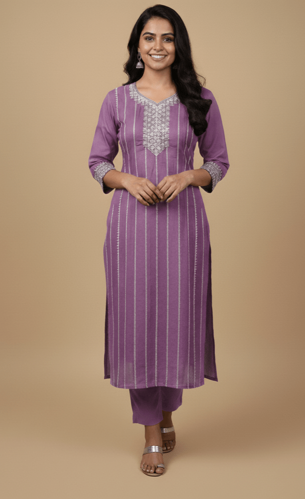 Teal Embroidered Cotton Kurti for Women | Elegant Daily & Office Wear - teal kurti - Breakup Clothes