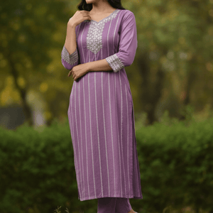 Teal Embroidered Cotton Kurti for Women | Elegant Daily & Office Wear - teal kurti - Breakup Clothes