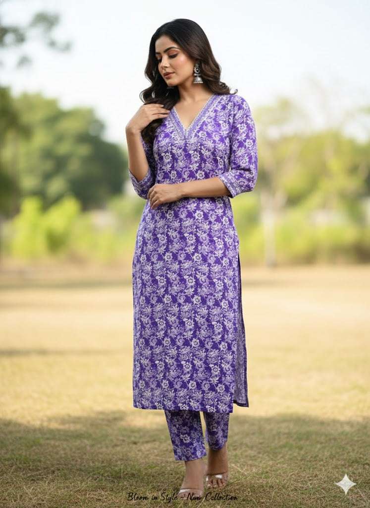 Shop Pink Cotton Kurti Pants Set: Stylish & Comfortable Outfit